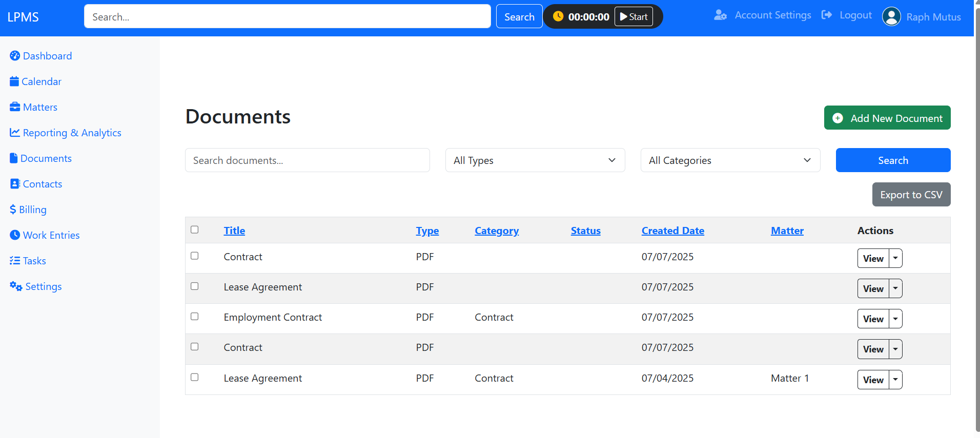 Documents Screenshot