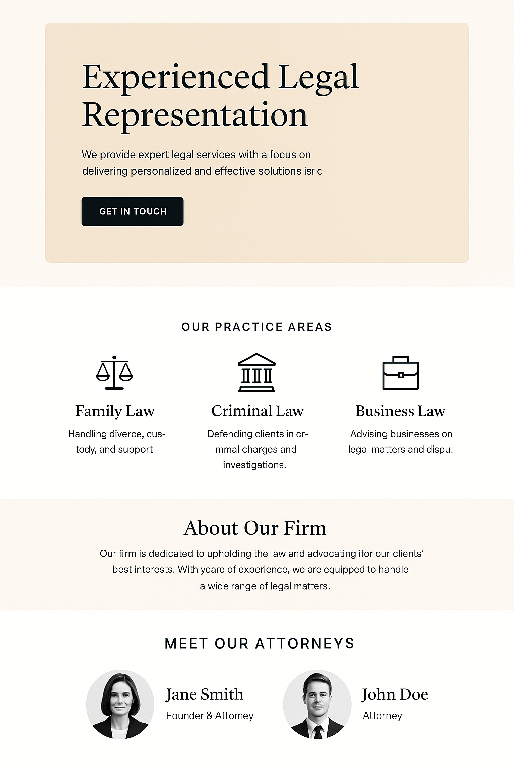 Minimalist Law Template